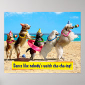 Hund Geburtstag Party Conga Line Poster (Vorne)