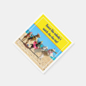 Hund Geburtstag Party Conga Line Serviette (Ecke)