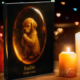 Hund-Gedenkfoto-Block - Golden Retriever Fotoblock