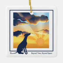 Hund Gedenkkeramik-Ornament - Windhund 