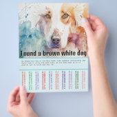 Hund gefunden flyer (Hand)