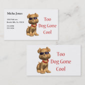 Hund gegangenes cooles Hündchen Visitenkarte (Vorne/Hinten)