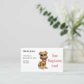 Hund gegangenes cooles Hündchen Visitenkarte (Stehend Vorderseite)