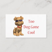 Hund gegangenes cooles Hündchen Visitenkarte (Rückseite)