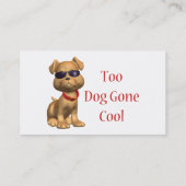 Hund gegangenes cooles Hündchen Visitenkarte (Rückseite)