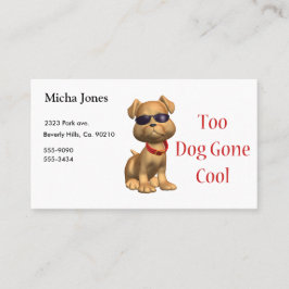 Hund gegangenes cooles Hündchen Visitenkarte