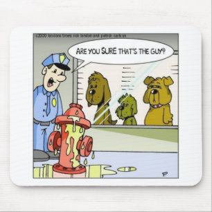 Hund gegen Hydrant Polizei Lustige Geschenke & T-S Mousepad