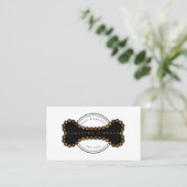 Hund-Gehen.Hundebüt, Hundehaufen, Knochenlogo Visitenkarte (Stehend Vorderseite)