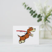 Hund gehende Co. Visitenkarte (Stehend Vorderseite)