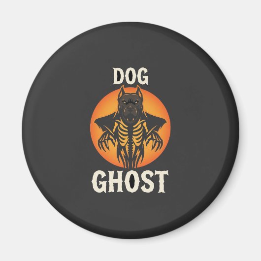 Hund Geist Halloween Horror Vektor Magnet (Vorne)