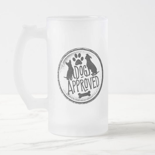 Hund genehmigt mattglas bierglas (Links)