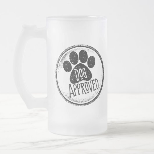 Hund genehmigte Mattierte Tasse (Links)