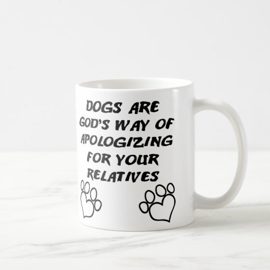 Hund Geschenk Gottes Lustiger Becher oder Reisebec Kaffeetasse (Rechts)