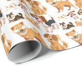 Hund Geschenkpapier (Rolleneckpunkt)