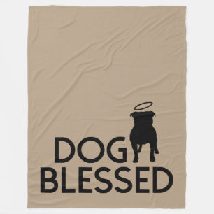 "Hund gesegnete" Gruben-Stier-Engels-Fleece-Decke Fleecedecke