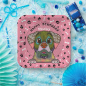 Hund Gesicht Englisch Mastiff Geburtstag Pappteller (Party)