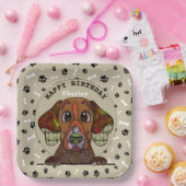 Hund Gesicht Englisch Pointer Geburtstag Pappteller (Party)