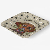 Hund Gesicht Englisch Pointer Geburtstag Pappteller (Gewinkelt)