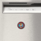 Hund gesteinigte Glaskunst Magnet (In Situ (Geschirrspüler))
