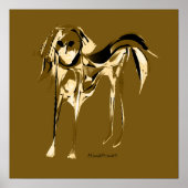 Hund gestrichen poster (Vorne)