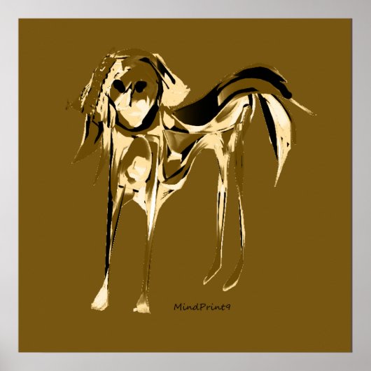 Hund gestrichen poster (Vorne)