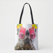 Hund Getty Bild-| mit Cocktail-Gläsern Tasche (Vorderseite)