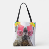 Hund Getty Bild-| mit Cocktail-Gläsern Tasche (Rückseite)