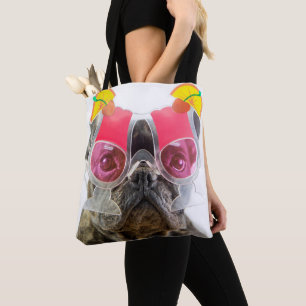 Hund Getty Bild- mit Cocktail-Gläsern Tasche