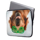 Hund Getty Bild-| mit Gläsern Laptopschutzhülle (Vorderseite Links)