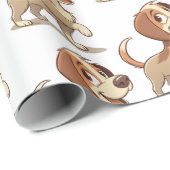 Hund "Gib mir deine Pfote" Geschenkpapier (Rolleneckpunkt)