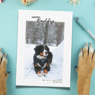 Hund Glücklich Howlidays Haustier Foto Feiertagskarte