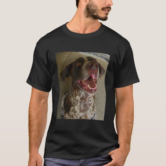 Hund glücklich T-Shirt (Vorderseite)