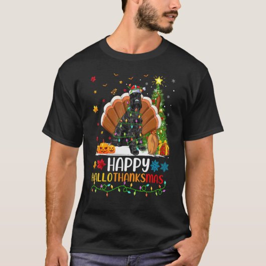 Hund Glücklicher Riesenschnauzer Hund Hellothank T-Shirt (Vorderseite)