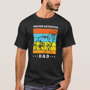 Hund Golden Retriever Vater Retro T-Shirt