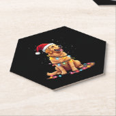 Hund Golden Retriever Weihnachten Weihnachten Weih Untersetzer (angewinkelt)