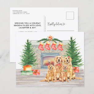 Hund Golden Retriever Weihnachtskarte