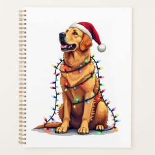 Hund Golden Retriever Weihnachtsmann Christmas Xma Planer