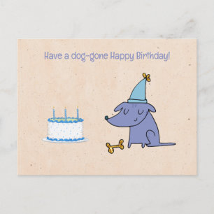 Hund Gone Happy Birthday Custom Postkarte