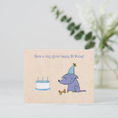 Hund Gone Happy Birthday Custom Postkarte (Stehend Vorderseite)