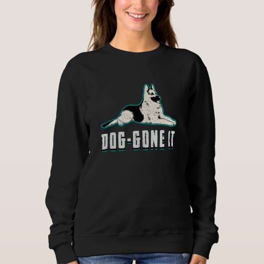 Hund-Gone-Hunde Vintagen Funny Sweatshirt (Vorderseite)