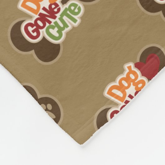 Hund Gone Niedlich Hund Fleece Blanket (Ecke)