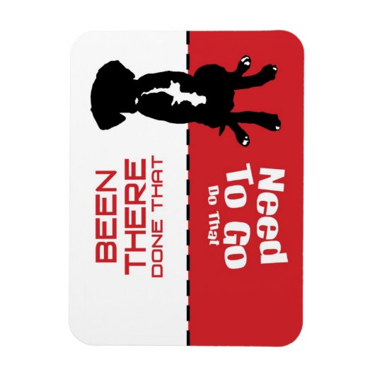 Hund Gone Potty Magnet - lass den Hund aus (Vertikal)