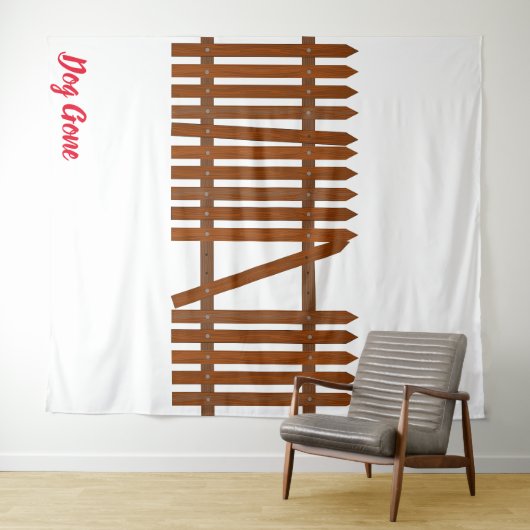 Hund Gone Wandteppich (Beispiel (Horizontal))