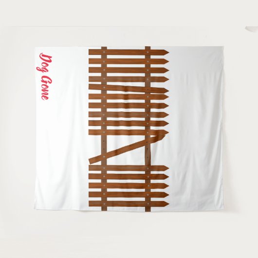 Hund Gone Wandteppich (Vorderseite (Horizontal))