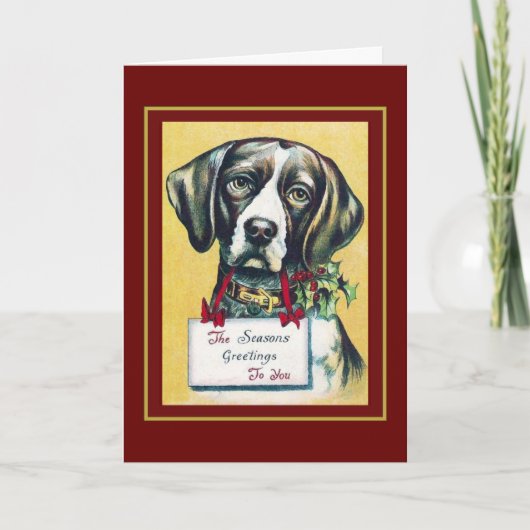 Hund Gone Weihnachtskarte Feiertagskarte (Vorderseite)