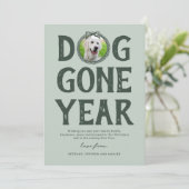 Hund Gone Year Green Foto Weihnachten (Stehend Vorderseite)
