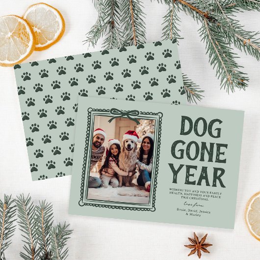 Hund Gone Year Green Foto Weihnachten