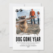Hund Gone Year Niedlich Foto Weihnachten (Vorderseite)