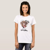 Hund GRANDMA Personalisiertes Herz Hund Lover Heim T-Shirt (Vorne ganz)