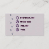 Hund Groomer, Hund im Bad, Visitenkarte (Rückseite)